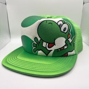 Super Mario Yoshi Green Adjustable Trucker Hat Cap‎